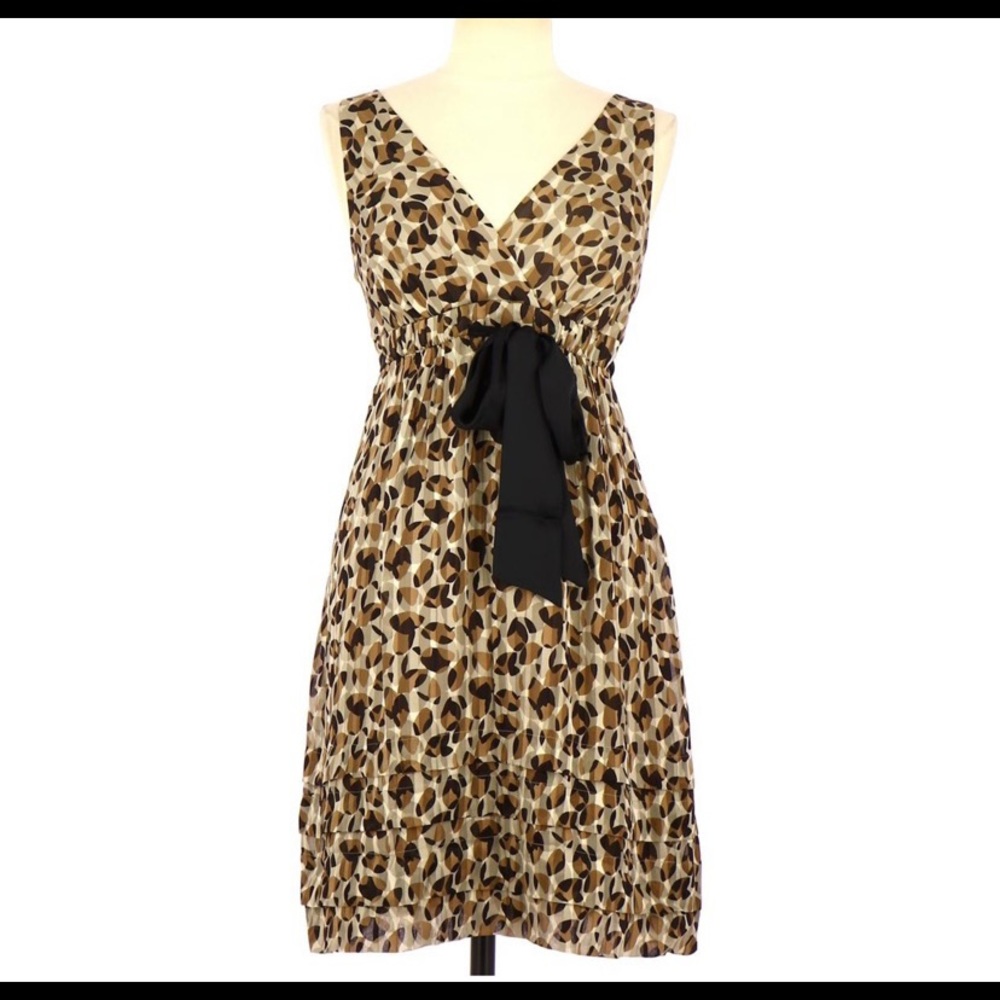 Bcbg silk animal print cocktail dress size 4